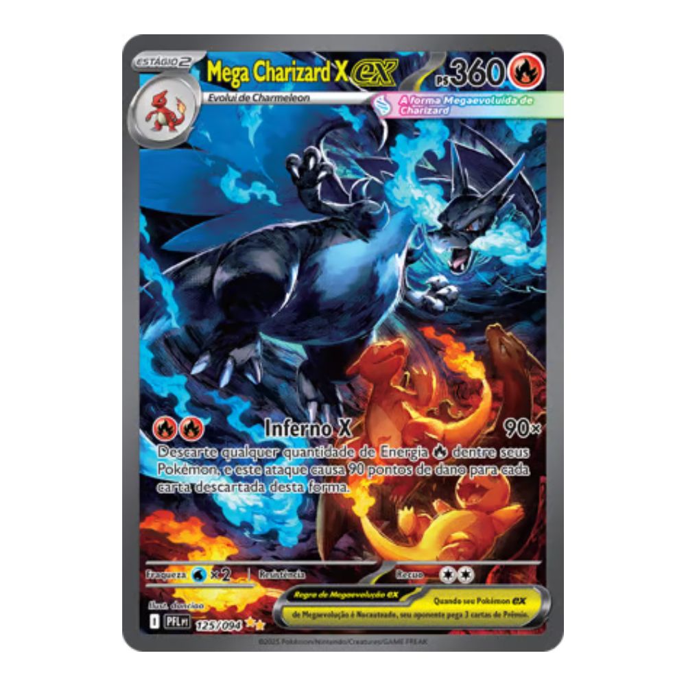 Mega Charizard X ex (125/094) 🇺🇸 – Inglês NM - Caverna TCG