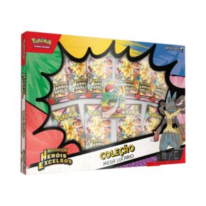 box coleção mega lucario heróis excelsos